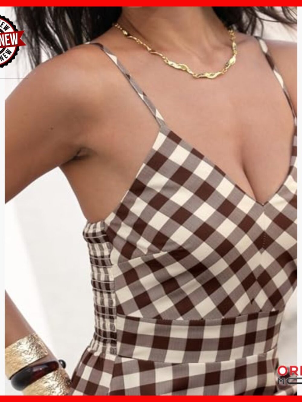 Spaghetti Strap Maxi Dress Back Smocked V Neck A Line Casual Long - Picture 6 of 7